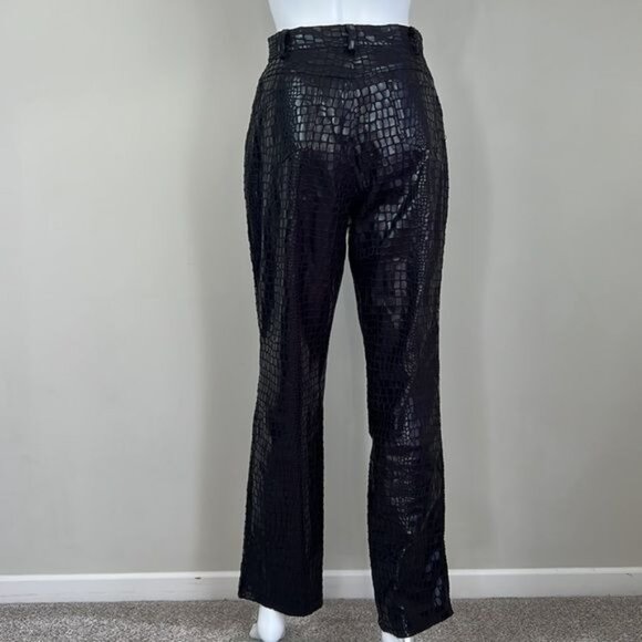 Vintage Selene Croc Coated Straight Leg Pant - 6 - Picture 3 of 12